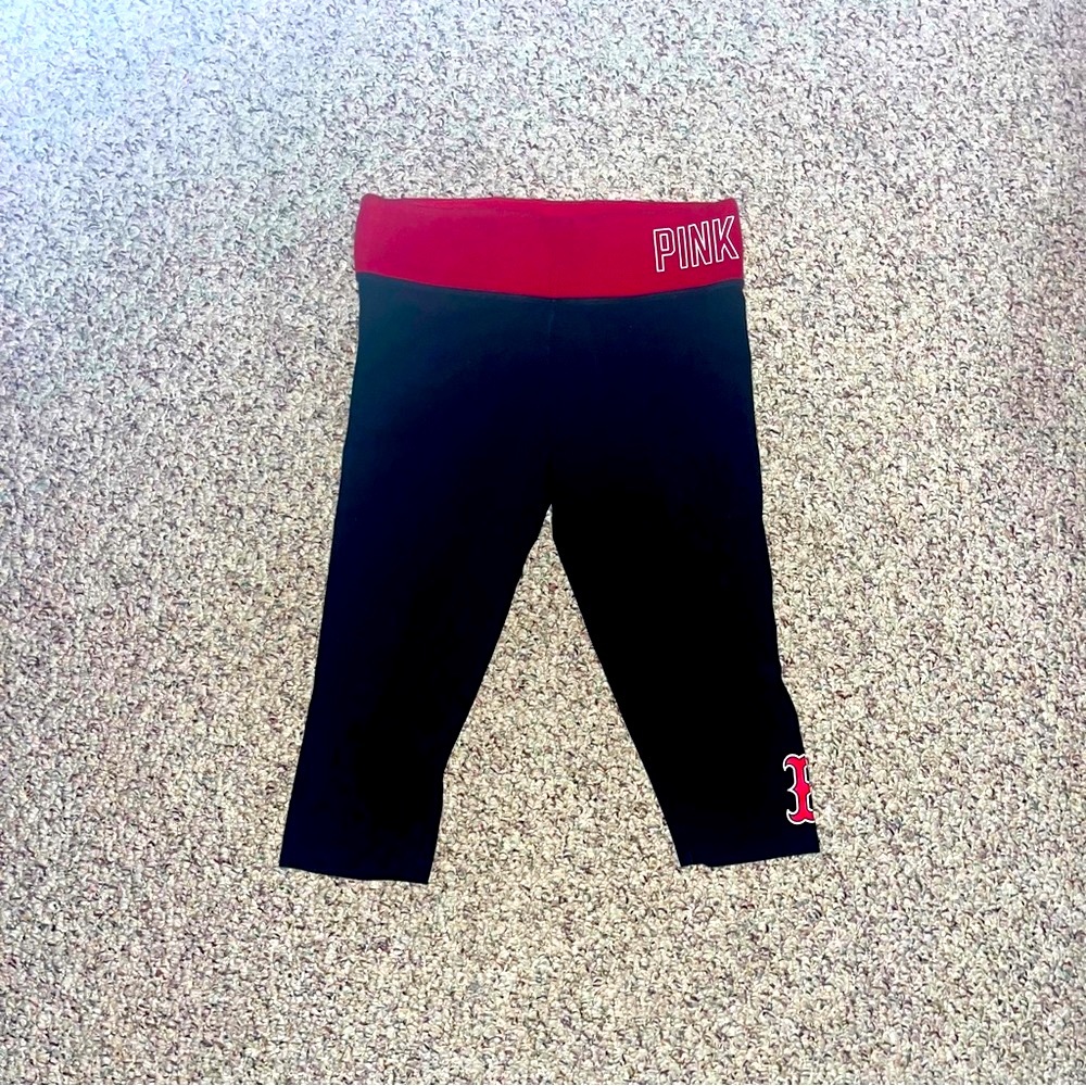 *BUNDLE DEAL* VS PINK Red Sox Yoga Leggings & Capris — 2 PAIRS! EUC!